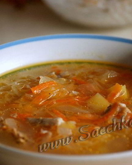 Рецепт щей из квашеной капусты томленые