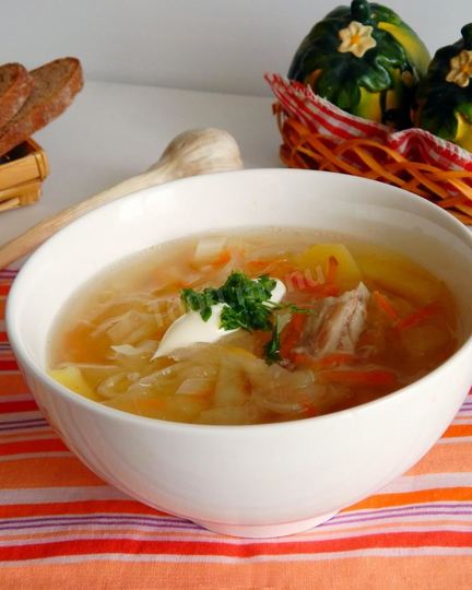 Рецепт щей из квашеной капусты в мультиварке