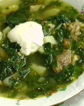Щи из щавеля с мясом