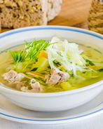 Щи из свежей капусты с говядиной