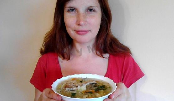 щи на курином бульоне из капусты