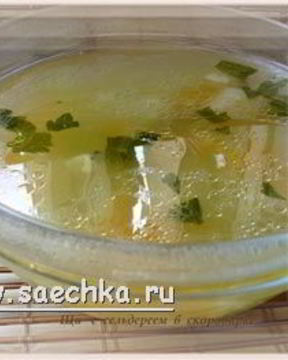 Щи с сельдереем и помидорами в скороварке