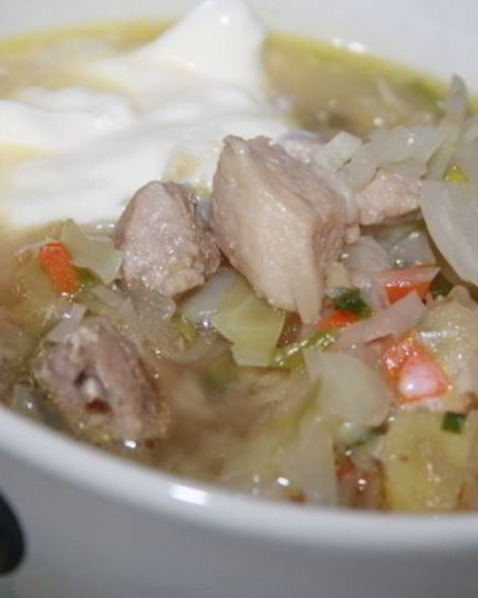 Рецепт щей со свежей капустой и свиной грудинкой