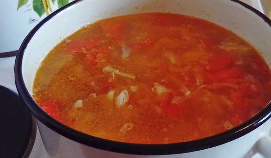 щи со свиными ребрышками