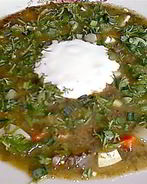 Зеленые щи щавелевые с яйцом