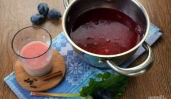 сливовый суп с ревенем