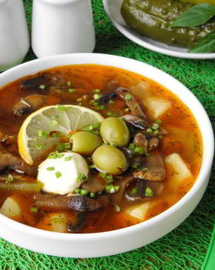 Грибная солянка с картошкой