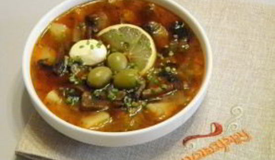 грибная солянка с картошкой