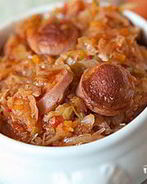 Капустная солянка с сосиской