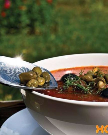 Рецепт овощной солянки с грибами