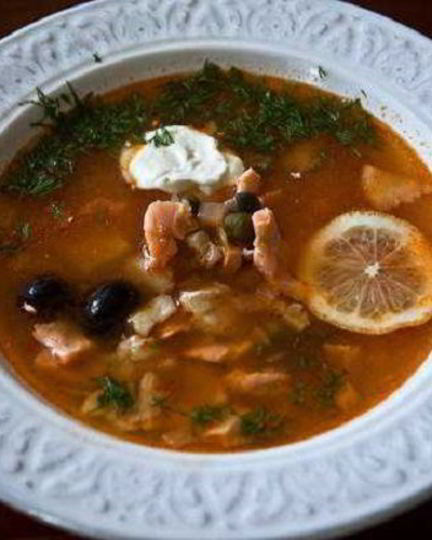 Рецепт простой рыбной солянки