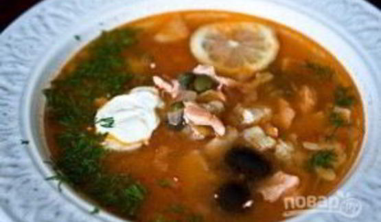 простая рыбная солянка