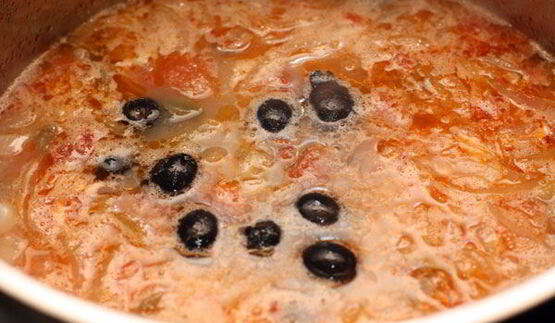 рыбная солянка с семгой