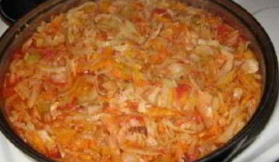 солянка с баклажанами и капустой