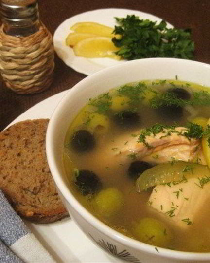 Рецепт солянки с семгой