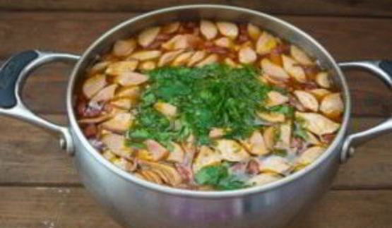 солянка с сосисками