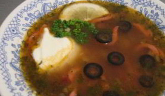 солянка с сосиской и картошкой