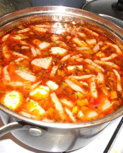 Рецепт харчо из копченой свинины с морковкой