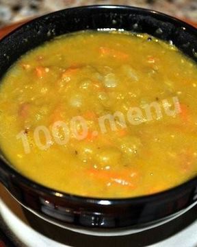 Гороховый суп пюре в мультиварке с базиликом и без мяса