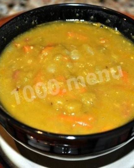 Рецепт горохового супа пюре в мультиварке с базиликом и без мяса