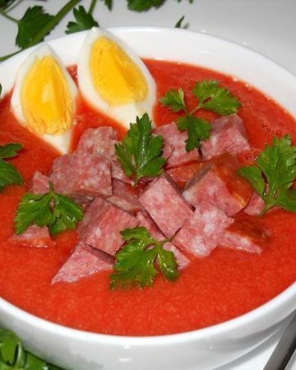 Рецепт холодного томатного супа-пюре сальморехо