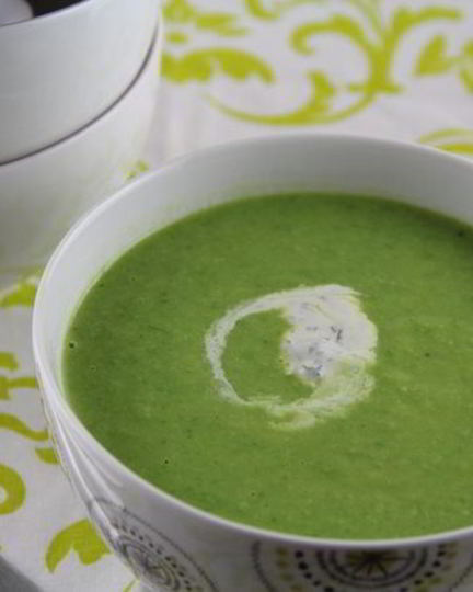 Рецепт очень овощного супа-пюре из зеленого горошка