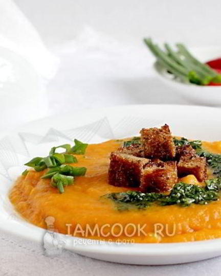 Рецепт овощного супа пюре из картофеля и моркови с имбирем