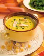 Овощной суп-пюре на курином бульоне