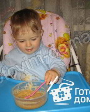 Овощной суп-пюре с манной крупой