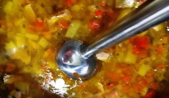 овощной суп-пюре с тунцом