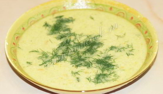 суп пюре из брокколи и сливками