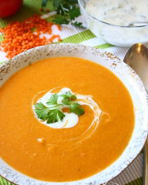 Суп-пюре из чечевицы