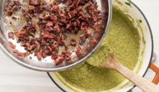 суп-пюре из горошка и нута