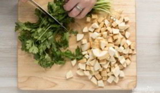 суп-пюре из горошка и нута