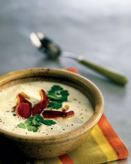 Рецепт супа-пюре из топинамбура с копченой утиной грудкой