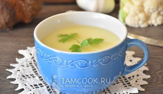 суп-пюре из цветной капусты и картофеля