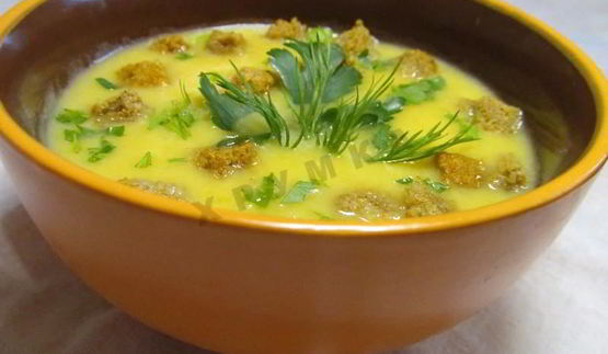 суп-пюре из тыквы со сливками в мультиварке