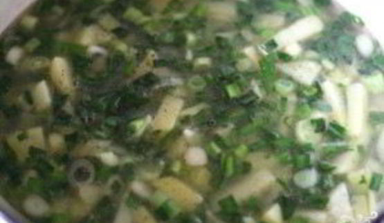 суп-пюре из зеленого лука