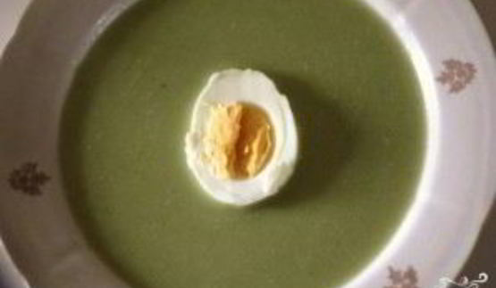 суп-пюре из зеленого лука