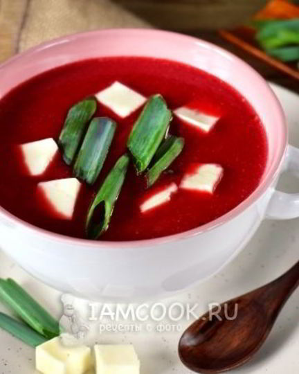 Рецепт свекольного супа-пюре с брынзой