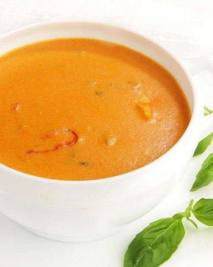 Рецепт томатного супа-пюре с креветками