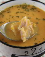 Тыквенный суп-пюре с копченой рыбой