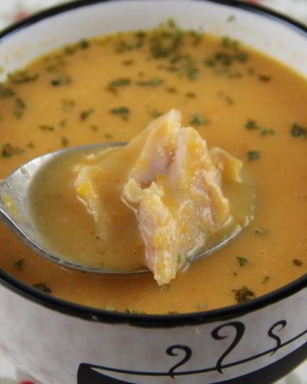 Рецепт тыквенного супа-пюре с копченой рыбой