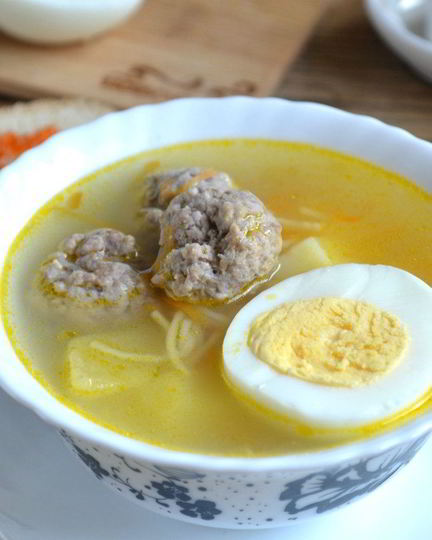 Рецепт супа с фрикадельками и яйцом