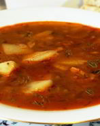 Суп с колбасками