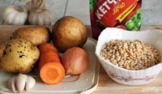 суп с колбасками