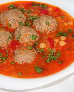 Суп с нутом и фрикадельками