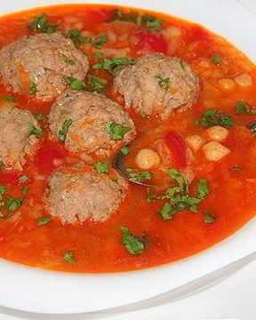 Суп с нутом и фрикадельками