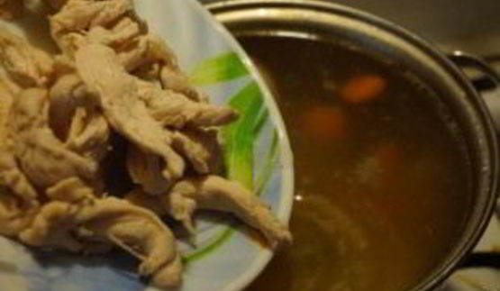 суп с рисовой лапшой