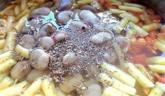 суп с сезонными бобовыми